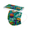 thumbnail image 2 of Dsscvnef 50PC Kids Disposable Face Mask, 3Ply Protective Breathable, Childrens Comic Print Design Breathable Face Mask, 2 of 9
