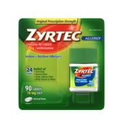 Zyrtec 24 Hour Allergy Relief Tablets with 10 mg Cetirizine HCl, 90 ct