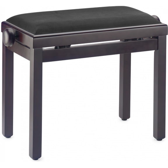 Stagg PB39 RWM VBK Adjustable Piano Bench with Velvet Seat - Rosewood Finish