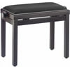 Stagg PB39 RWM VBK Adjustable Piano Bench - Matte Rosewood with Black Velvet Seat Top