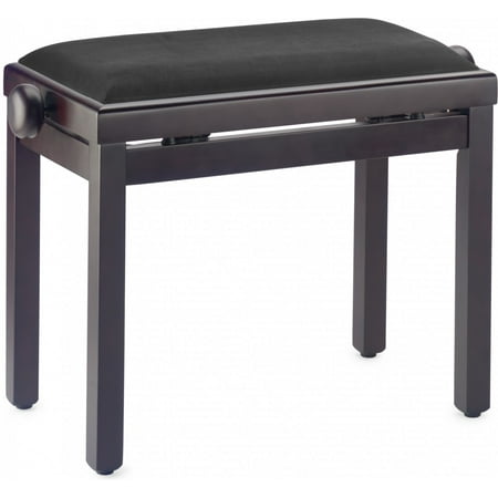 Stagg PB39 RWM VBK Adjustable Piano Bench - Matte Rosewood with Black Velvet Seat Top