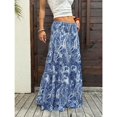 thumbnail image 5 of Vacation Style Elastic Waist Maxi Skirt Women Long Skirt Casual Resort Wear, 5 of 6