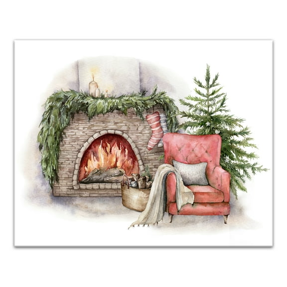 Creative Products Cozy Fireplace 20 x 16 Canvas Wall Art