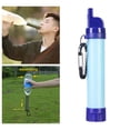 thumbnail image 3 of de agua de supervivencia para filtración de agua, sistema de filtración de agua de paja, purificador de bebidas para senderismo, acampada, Azul shamjiam purificador de agua portátil, 3 of 9