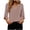 Brown, variant on Womens Striped V Neck Business Casual Tops Button Cuff 3/4 Sleeve Blouses Loose Fit Soft Stretch Shirts for Work Office Interview, Hot Pink, M