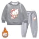 thumbnail image 2 of Ropa para niños de Hello Kitty, conjunto con capucha con estampado bonito, deportes informales de invierno para niñas, manga larga, además de ropa cálida de terciopelo para niños, 2 of 5