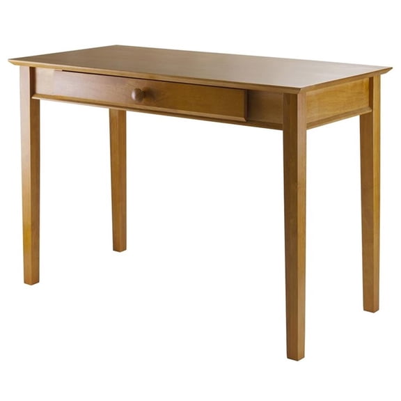 Winsome Studio Transitional Solid Wood Writing Desk in Honey Pine