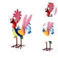 thumbnail image 3 of Escultura de pollo de metal, artesanía, decoración de cocina, patio, decoración creativa, jardín Cola roja, 3 of 8