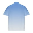 thumbnail image 4 of Chiccall Mens Shirts Summer Casual Gradient Short Sleeve Button Performance Shirts Light Blue, 4 of 5