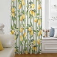 thumbnail image 6 of Spring Lemon Sheer Curtains 108 Inches Extra Long, Botanical Plants Sage Green Stripes Light Filering Curtains, Privacy Drapes Simi Floor to Veiling Curtain for Living Room Bedroom Window Treatment, 6 of 9