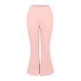 thumbnail image 4 of Outfmvch Lined Leggings for Women Thermal Flare Leggings Bellbottom Leggings for Women Plaid Pants for Women Dressy Pants for Women Thermal Leggings Striped Pants Women Light Pink L, 4 of 9
