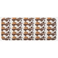 thumbnail image 1 of Halloween Kitchen Mat, Seasonal Vintage Pattern with Pumpkin Squash Witch Hats and Cat, Plush Decorative Kitchen Mat with Non Slip Backing, 47" X 19", Brown Orange Green, by Ambesonne, 1 of 1