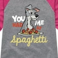 thumbnail image 3 of Lady and the Tramp - You Had Me At Spaghetti - Toddler And Youth Girls Raglan Graphic T-Shirt, 3 of 5