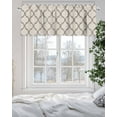 thumbnail image 5 of Khaki Valances for Windows Vintage Farmhouse Abstract Linen Texture Valance Rod Pocket Light Filtering Short Window Treatments Curtains for Kitchen Bathroom Living Room Bedroom, 1 Panel, 42 x 18 Inch, 5 of 7