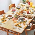 thumbnail image 2 of Leaf Newspaper Text Sunflower Pattern Summer Placemats Table Placemats Set Of 4-Linen Kitchen Washable Placemats Table Mats 11.8"x17.7" Non-Slip Heat Resistant, 2 of 6