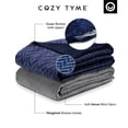 thumbnail image 4 of Posh Iniko 72"x80" Quilted Mink Velvet Weighted Blanket in Navy Blue (20 lbs), 4 of 9