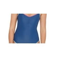 thumbnail image 2 of Salt + Cove SLATE Juniors Shell-Stitch Cross-Back One-Piece Swimsuit, US Medium, 2 of 4