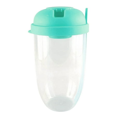 

1000ml Salad Container Shaker Cup with Fork and Salad Dressing Holder Portable Fruit and Vegetable Salad Cups for Picnic (Green)