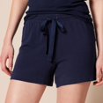 thumbnail image 3 of Amazon Essentials - Pantalón corto ligero de rizo para mujer, color azul marino, talla G, 3 of 4