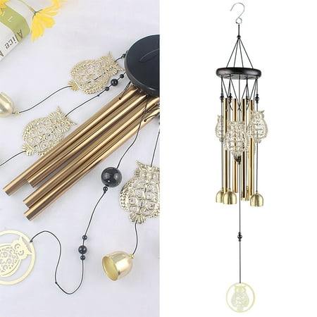 

knqrhpse room decor Hummingbird Owl Wind Chime Pendant Metal Tube Bell Door Bell Garden Home Decoration Pendant home decor