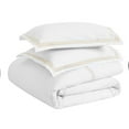 thumbnail image 3 of Superior Brandon Embroidered Cotton Duvet Cover Set, Full/Queen, White/Gold, 3 of 11