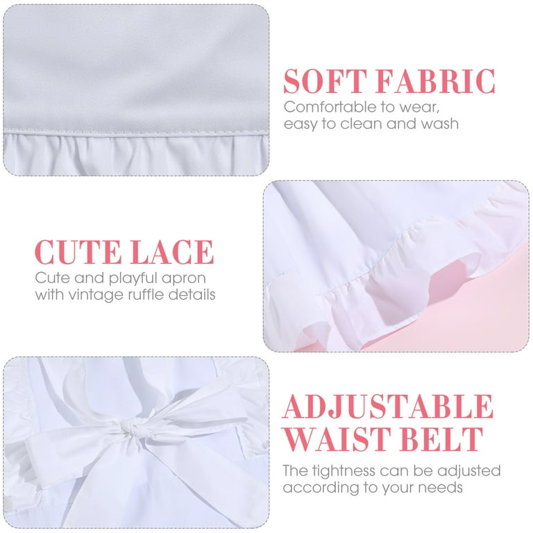 Raindrops Chef Apron For Women Cotton White 1Pcs 24*20In