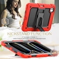 thumbnail image 2 of FJLBDE Case for iPad Pro 11 Inch (M4 2024/M5 2025), Rugged Shockproof Tablet Cases Cover with Kickstand Shoulder Strap, Red, 2 of 7