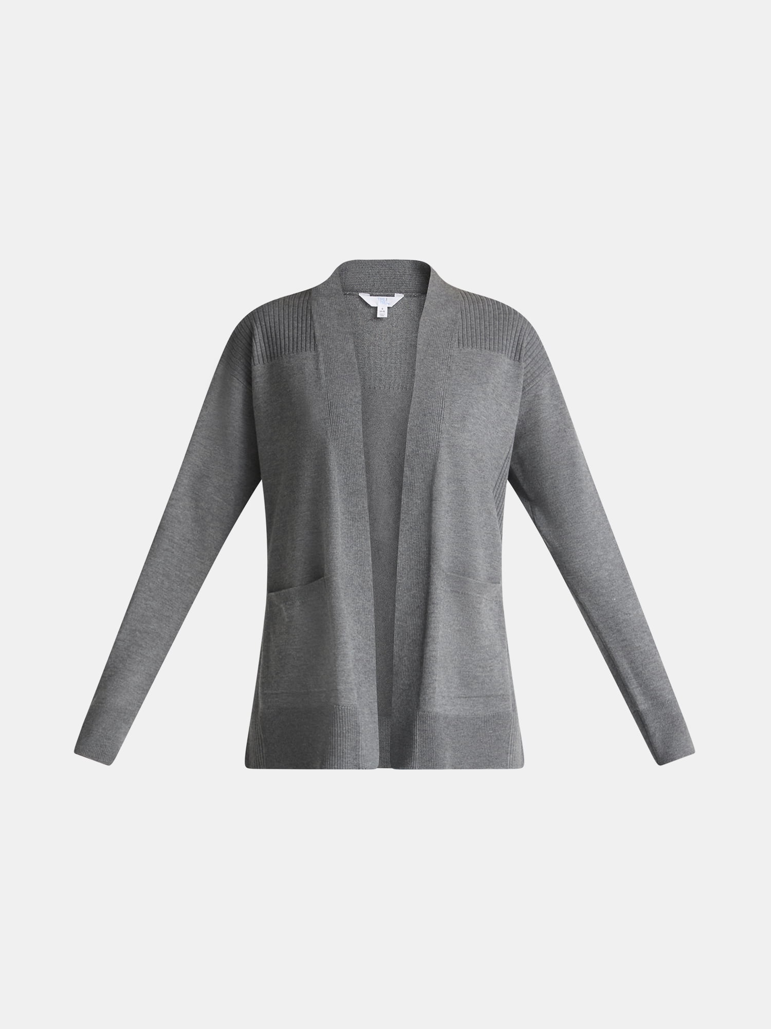 Time and Tru Women's and Women's Plus Open Front Cardigan Sweater, Sizes XS-4X
