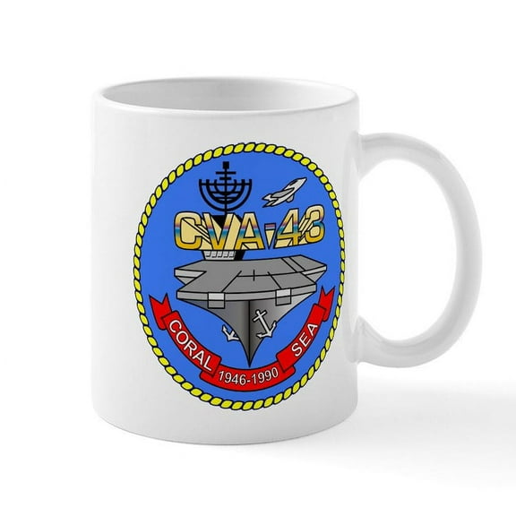 CafePress - Uss Coral Sea Cva 43 Large Mugs - 11 oz Ceramic Mug - Novelty Coffee Tea Cup