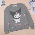 thumbnail image 3 of Kuromi And My Melody Women's Casual Crew Neck Sweatshirt Long Sleeve Pullover Tops, 3 of 8