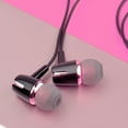 thumbnail image 5 of Linyer Wired Earphone In Ear Noise Canceling Travel Music Play Gaming TV Smartphone Tablet Universal Headphone with 3.5mm  for Jack Black+Rose, 5 of 8
