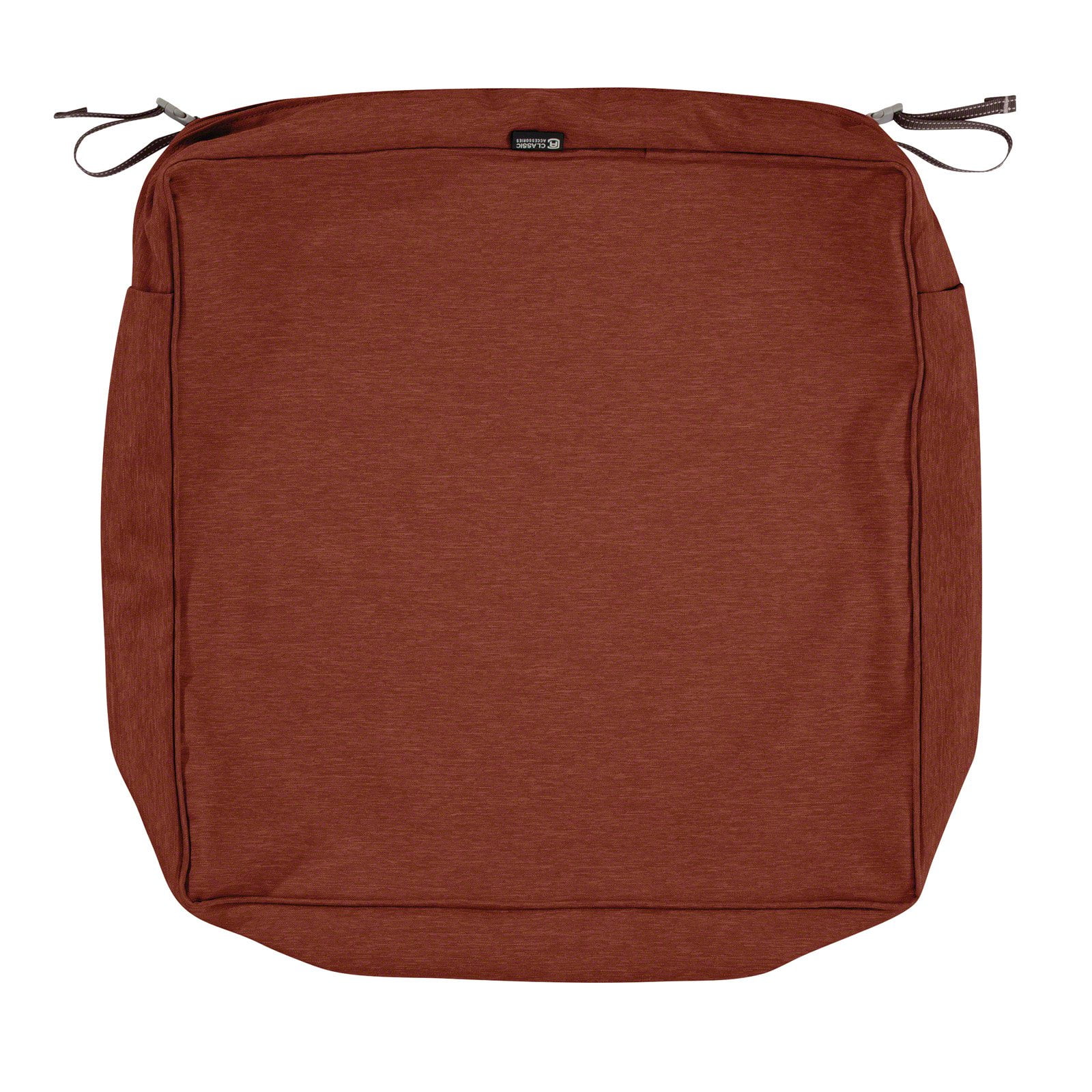 Classic Accessories Montlake FadeSafe Water-Resistant Patio Chair Seat Cushion, 25 x 27 x 5 inch, Heather Fern