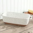 thumbnail image 2 of Denmark Tools for Cooks 1.7 Quart Speckled White Loaf Pan Bread Baking Dish with Handles, 2 of 4