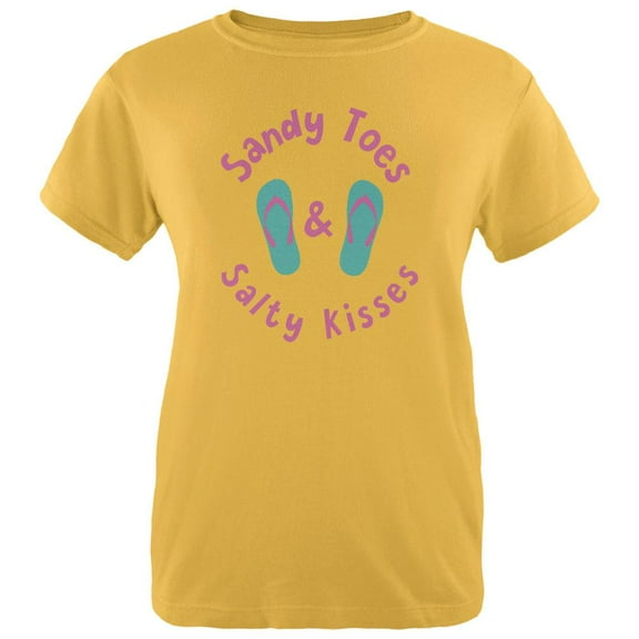 Summer Sun Sandy Toes and Salty Kisses Womens T Shirt