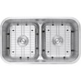 thumbnail image 4 of Ruvati 32-inch Low-Divide 50/50 Double Bowl Undermount 16 Gauge Kitchen Sink, 4 of 13
