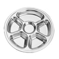 thumbnail image 2 of de Comidas de material acero Inoxidable con 5 Compartimentos Bandeja de Dividida para Cocina Comedor 28.5cm D, 2 of 7