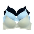 thumbnail image 6 of Women Bras 3 pack of No Wire Free T-Shirt Bra B cup C cup D cup  Size 42C (F2001), 6 of 7
