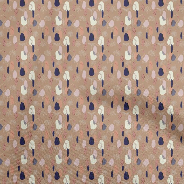 oneOone Cotton Poplin Brown Fabric Tropical Sewing Craft Projects Fabric Prints By Yard 42 Inch Wide
