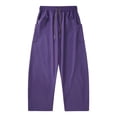 thumbnail image 3 of Hiking Pants Women 2025 High Waisted Windproof Waterproof Loose Fit Travel Pants with Pockets Windbreaker Trousers, 3 of 5