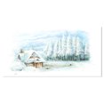 thumbnail image 2 of Christmas Winter Happy Scene - Landscape Canvas Art Print, 2 of 3