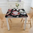 thumbnail image 3 of Christmas Tablecloth Rectangle , Elastic Table Cover ,Cute Christmas Black Table Decor for Indoor Outdoor Camping Kitchen Party Dinning, 3 of 7