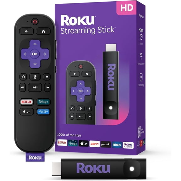 Open Box Streaming Stick HD 2025 HD Streaming Device for TV with Voice Remote, Free & Live TV