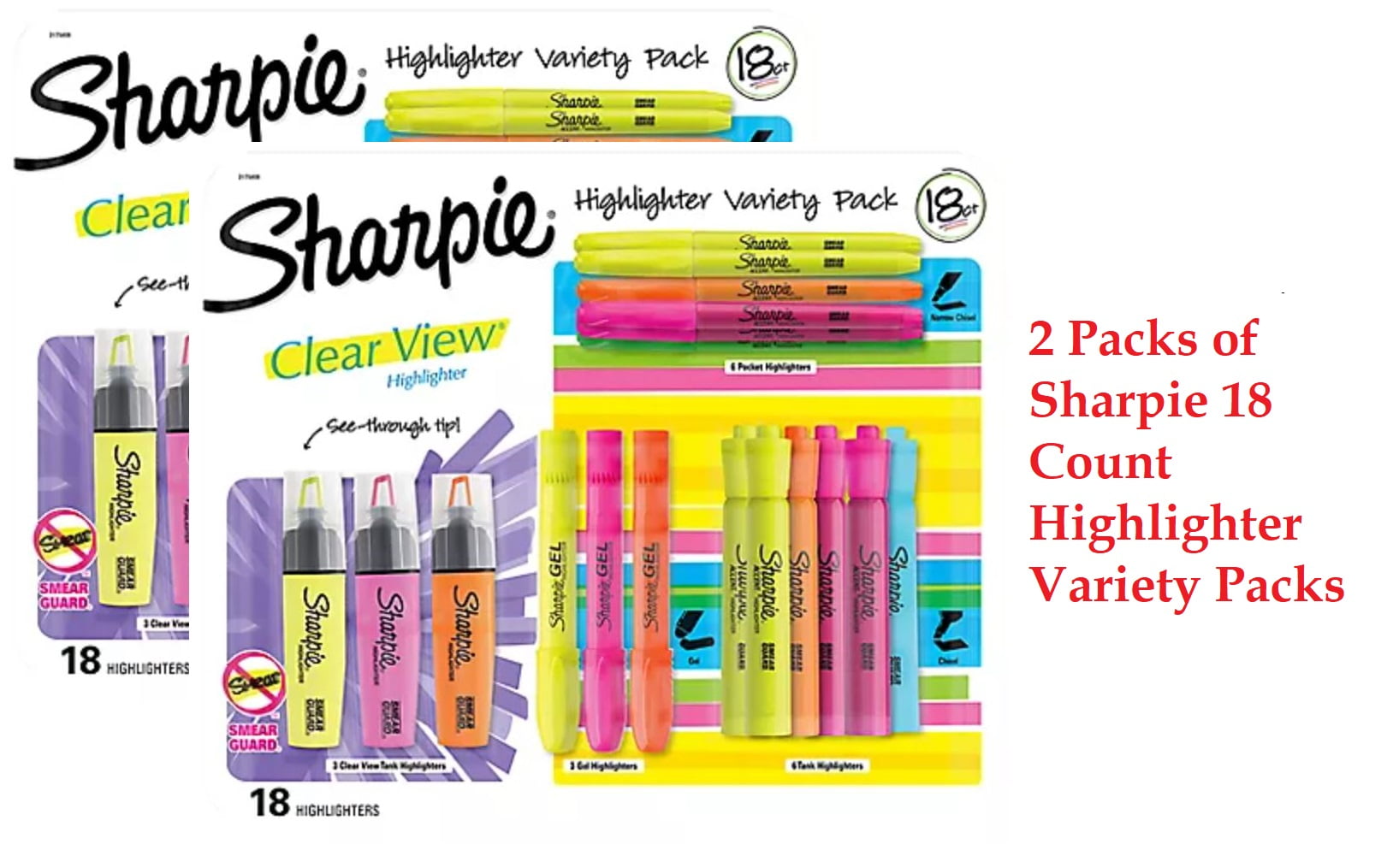 Back To School Classroom Sharpie Highlighter Variety Pack, 36 ct