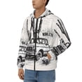 thumbnail image 3 of Uemuo Vintage Cactus Pickup for Men's Fashion Full-zip Hoodies & Sweatshirts with Kangaroo Pocket, Zip-up Hooded Sweatshirt, Moisture Wicking & Breathable-3X-Large, 3 of 5