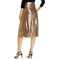 thumbnail image 2 of AQUA Womens Gold Below The Knee Cocktail Pencil Skirt XS, 2 of 2