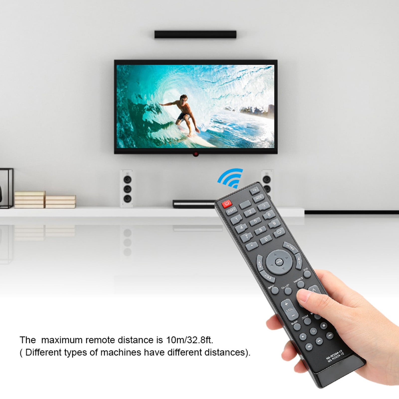Replacement Remote Control For Insignia TVs (Model NS-RC02A-12) - Fits NS-32L120A13, NS-40L240A13 & More