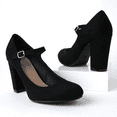 thumbnail image 6 of J. Adams Skippy Mary Jane Shoes Women - Cute High Heels Mary Janes Round Toe Shoe with Ankle Strap, 6 of 7
