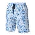 thumbnail image 4 of Logiee Winter Paisley Pattern Print Mens Swim Trunks Quick Dry Board Shorts,Breathable Hawaii Beach Shorts Swimwear Bathing Suits-Large, 4 of 6