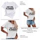 thumbnail image 5 of Blusa holgada suave y elegante con estampado de letras, manga corta para fiestas, talla S, camiseta de cuello redondo para mujer en gris grafito, 5 of 6