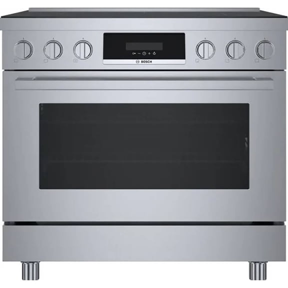 Bosch His8655u 800 Series 36" Wide 3.7 Cu. Ft. Free Standing Electric Induction Range -